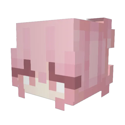 Ayane_kawa Minecraft avatar head, 3D render