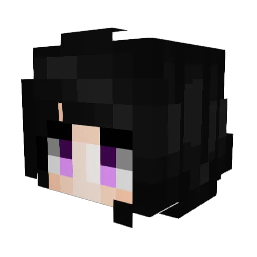 AyanoAnn Minecraft avatar head, 3D render