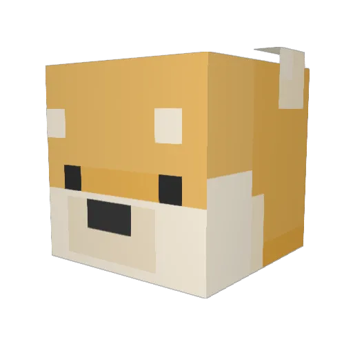 Ayapaku_16bit Minecraft avatar head, 3D render