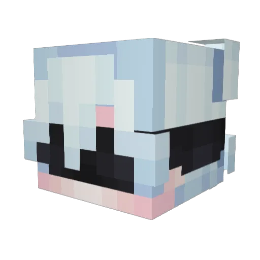 Ayarikito Minecraft avatar head, 3D render