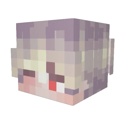 Ayas_San Minecraft avatar head, 3D render