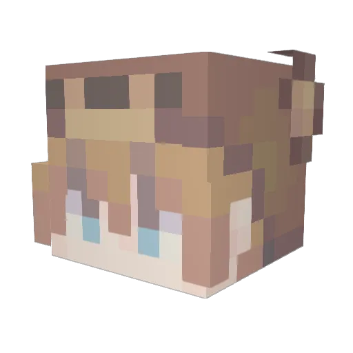 AyaseKuma Minecraft avatar head, 3D render