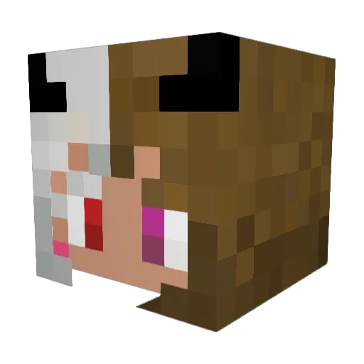 AyatheCalico Minecraft avatar head, 3D render