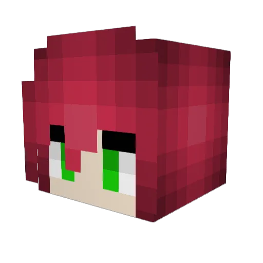 Ayatinho Minecraft avatar head, 3D render
