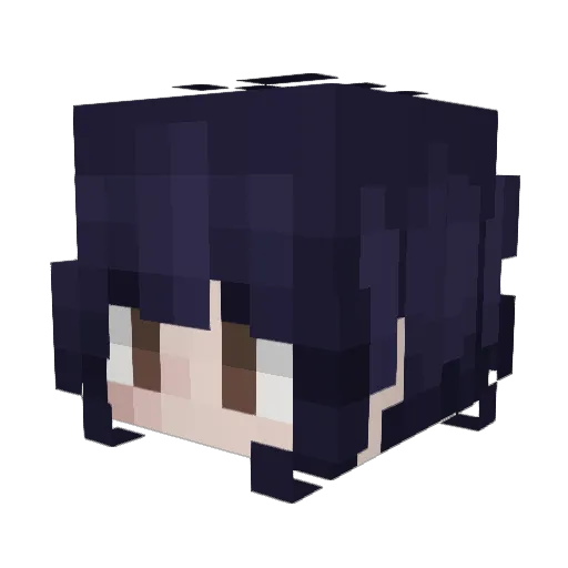 Ayatsuru Minecraft avatar head, 3D render