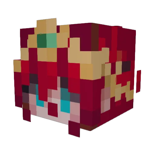 Ayazeli Minecraft avatar head, 3D render