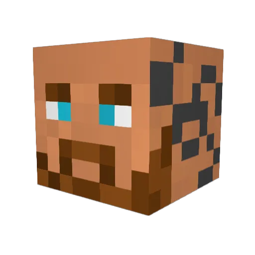 Ayazzi Minecraft avatar head, 3D render