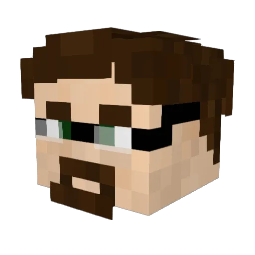 AybarsOS Minecraft avatar head, 3D render