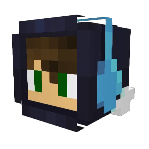Ayci Minecraft avatar head, 3D render