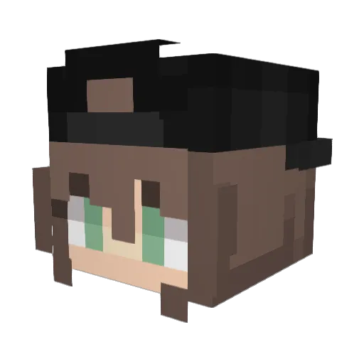 Ayciiii Minecraft avatar head, 3D render