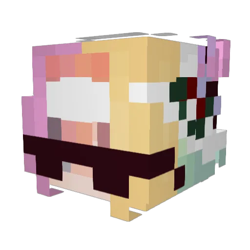 Aydara_ Minecraft avatar head, 3D render