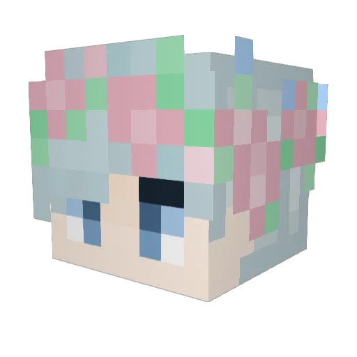AydenMarry Minecraft avatar head, 3D render