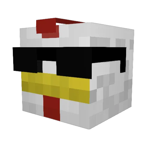 Aydn Minecraft avatar head, 3D render