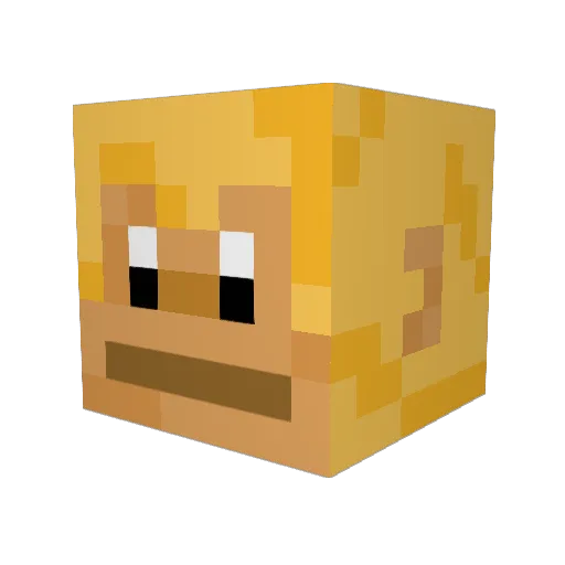 Aydoes Minecraft avatar head, 3D render