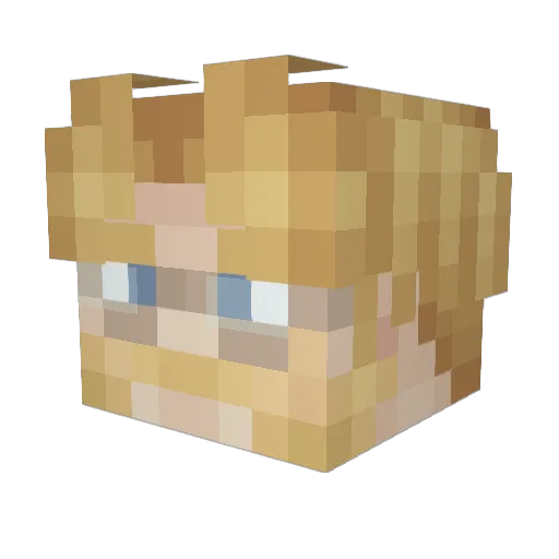 AyeAle Minecraft avatar head, 3D render