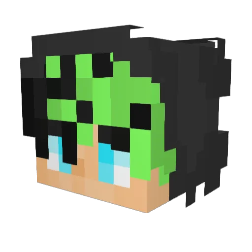 AyeSilent Minecraft avatar head, 3D render
