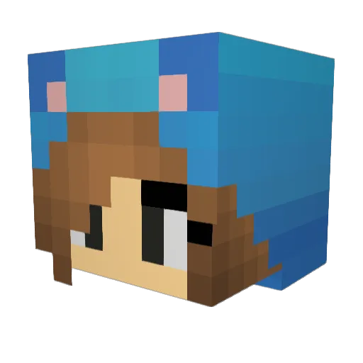 AyeSirHappy Minecraft avatar head, 3D render