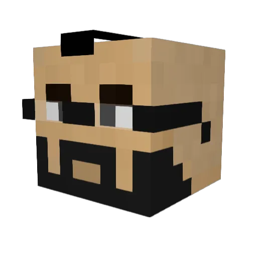 Ayelik Minecraft avatar head, 3D render