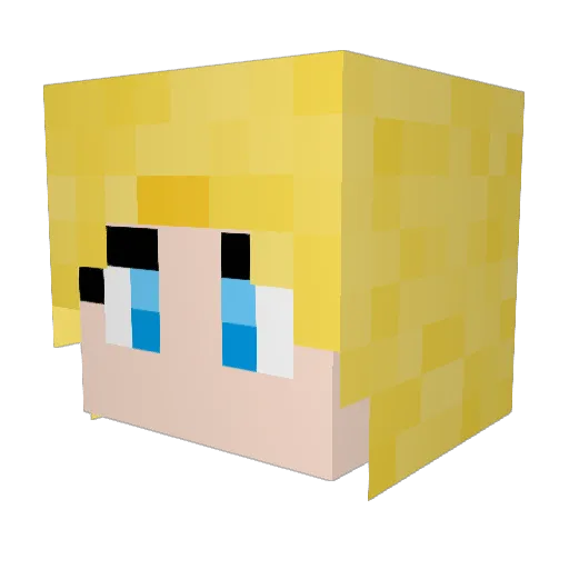 Ayemnut Minecraft avatar head, 3D render