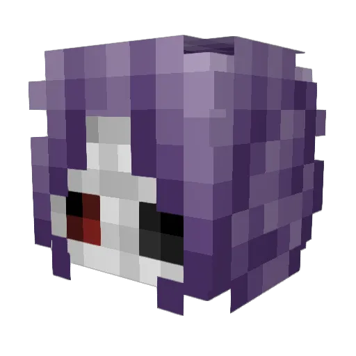 Ayene Minecraft avatar head, 3D render