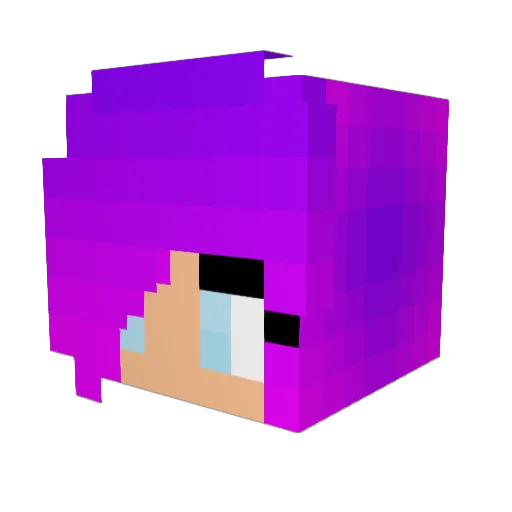 Ayeprole Minecraft avatar head, 3D render