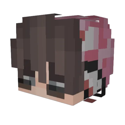 Ayeri Minecraft avatar head, 3D render