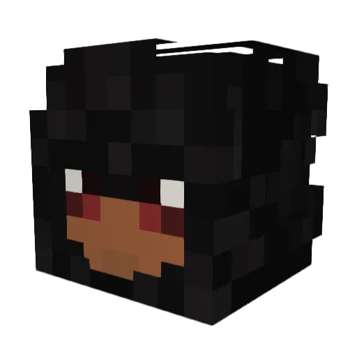 Ayhrzagar Minecraft avatar head, 3D render