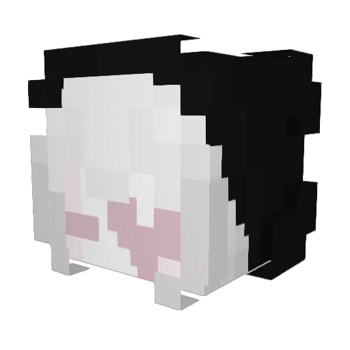 Ayia7 Minecraft avatar head, 3D render
