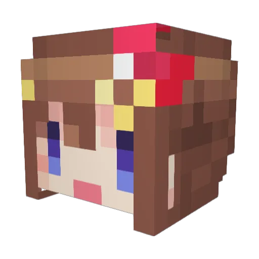 Ayitstung Minecraft avatar head, 3D render