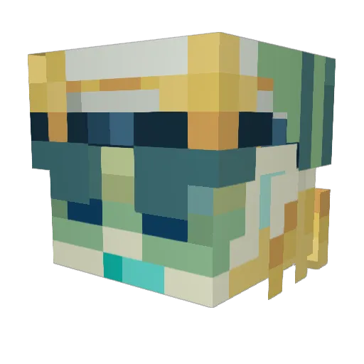 Aykomeow Minecraft avatar head, 3D render