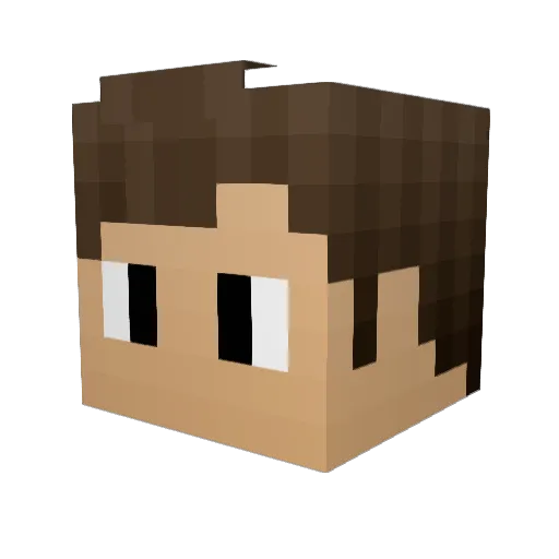 Aykova Minecraft avatar head, 3D render