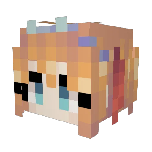 AylaChian Minecraft avatar head, 3D render