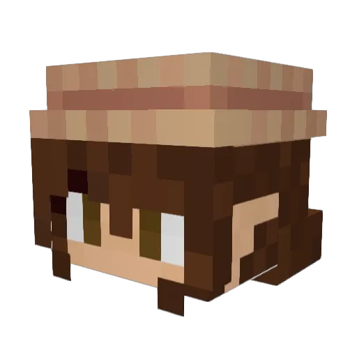 AylaLight Minecraft avatar head, 3D render