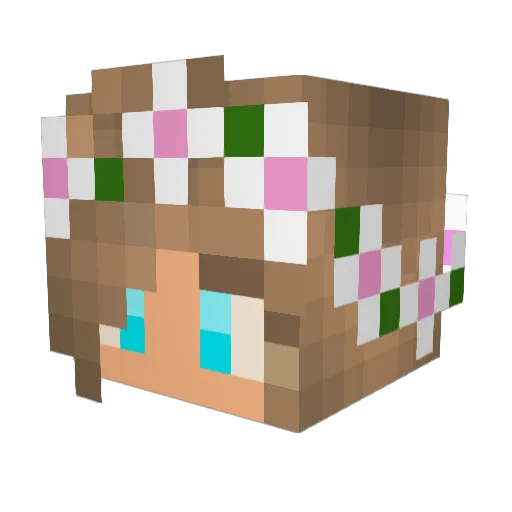 AylaWolf Minecraft avatar head, 3D render