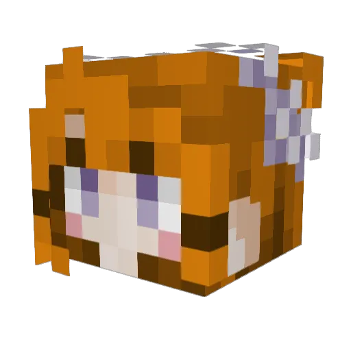 Aylash Minecraft avatar head, 3D render