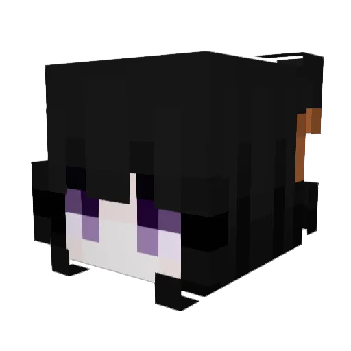 Ayli Minecraft avatar head, 3D render