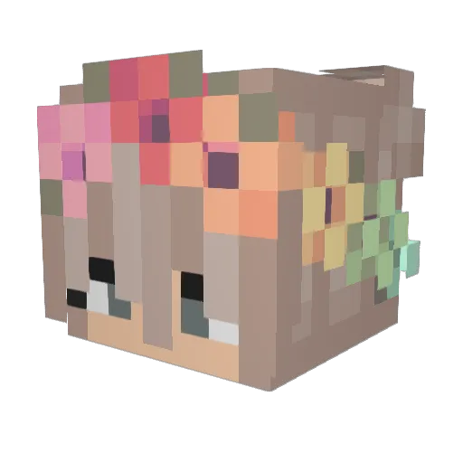 Ayliie_ Minecraft avatar head, 3D render