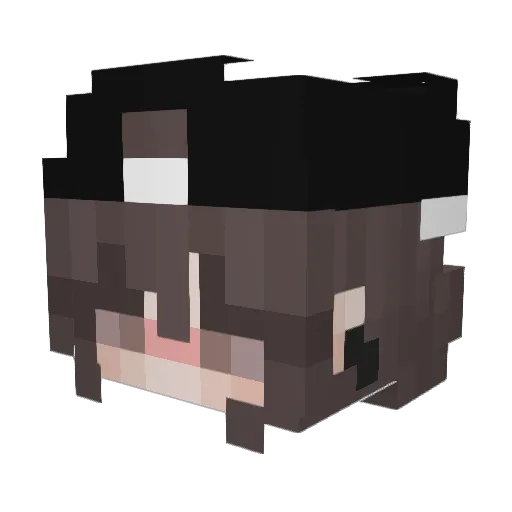 AylinLove Minecraft avatar head, 3D render
