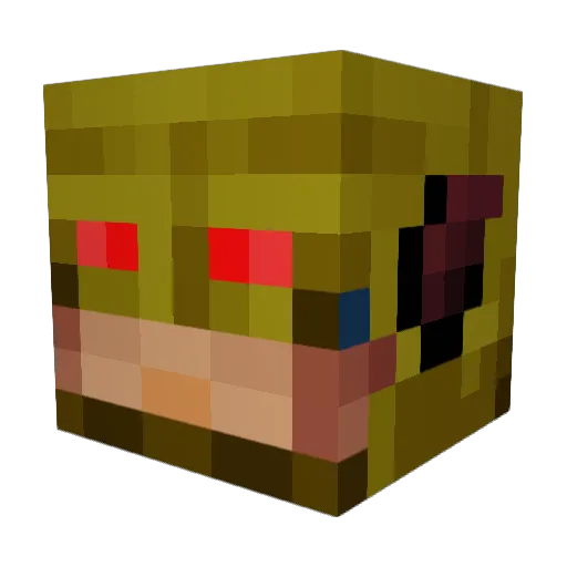 Aylmaokai Minecraft avatar head, 3D render