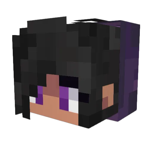 AymaWolf Minecraft avatar head, 3D render