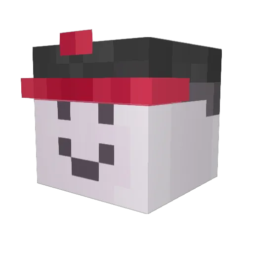 Aymble Minecraft avatar head, 3D render