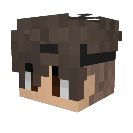 Aymen1 Minecraft avatar head, 3D render