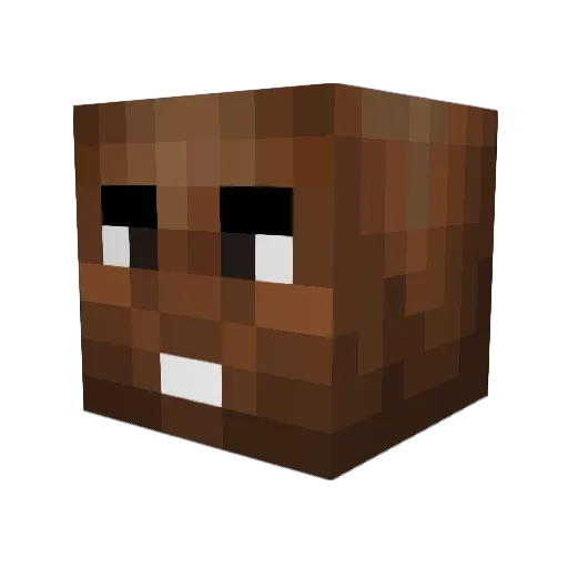 Aympi Minecraft avatar head, 3D render