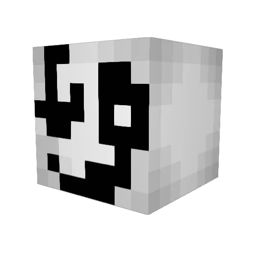 Aymtou Minecraft avatar head, 3D render
