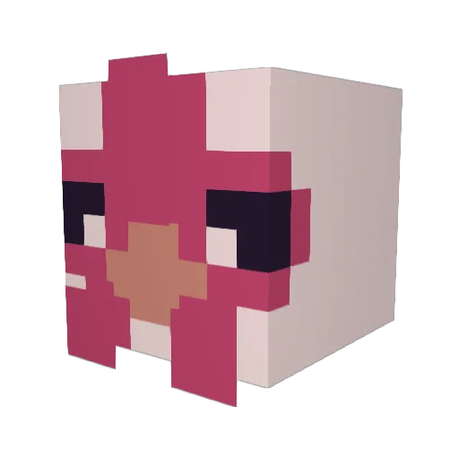 AynPain Minecraft avatar head, 3D render