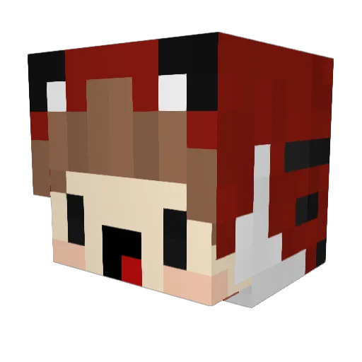 AyoBank Minecraft avatar head, 3D render