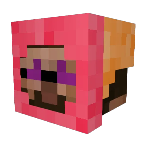 AyoBrownie Minecraft avatar head, 3D render