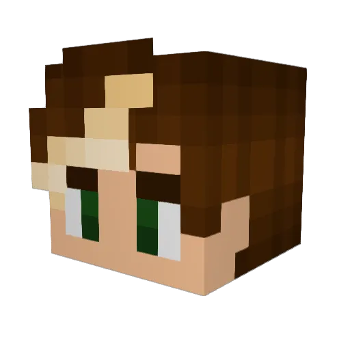 AyoItsTucker Minecraft avatar head, 3D render