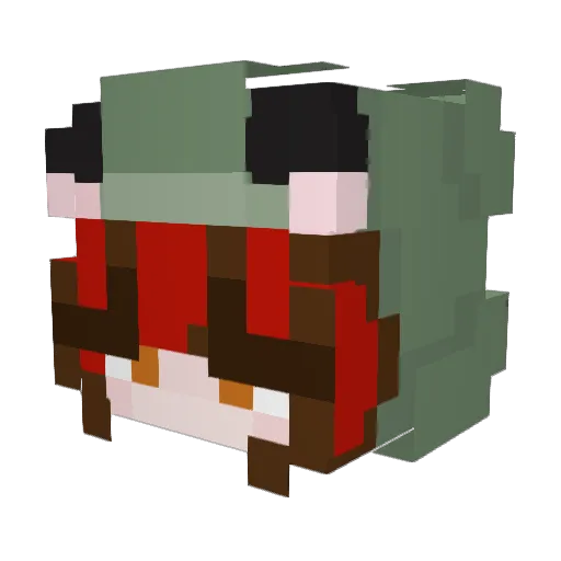 AyoItzDevils Minecraft avatar head, 3D render