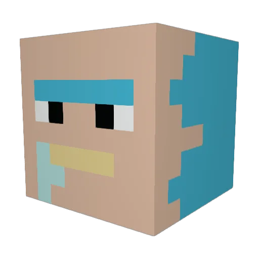 AyoJamal Minecraft avatar head, 3D render